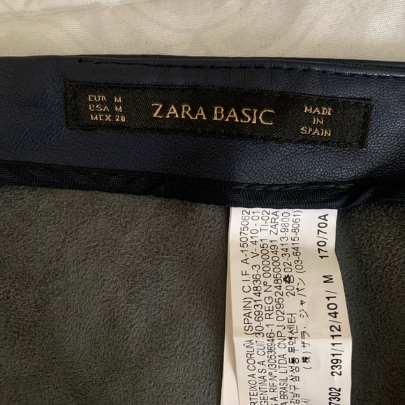 Zara Leather Pleated Mini Skirt - Picture 3 of 3